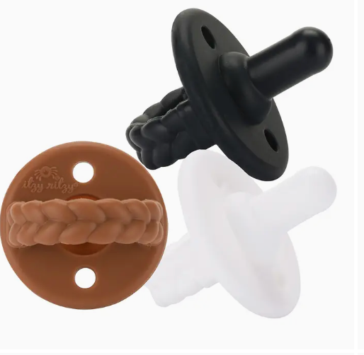 Sweetie Soother™ Silicone Pacifier Set of 3 Coffee & Cream