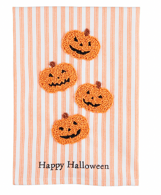 PUMPKIN HALLOWEEN BEAD TOWEL