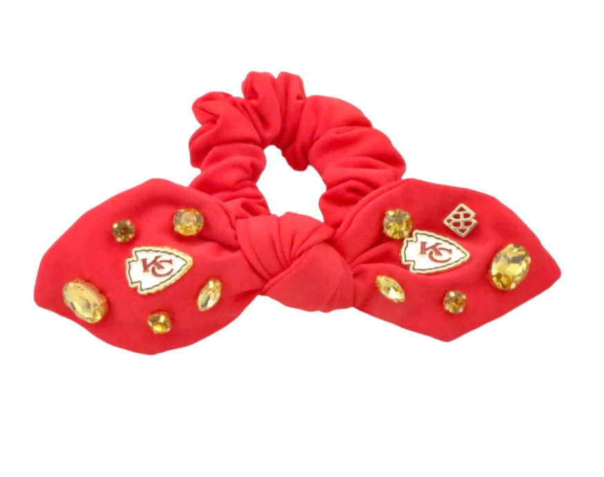 Kansas City Chiefs Red Logo Bow Scrunchie