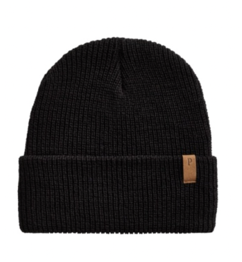 WOOL WATCH CAP, BLACK