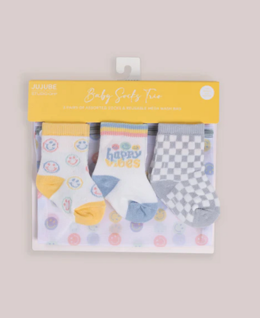 3-Pack Soft Durable Baby Socks Set - Happy Baby Vibes