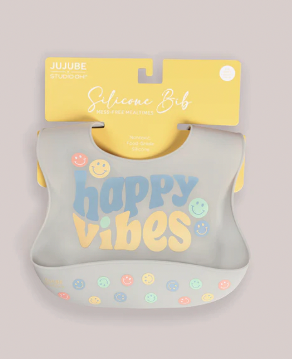 Silicone Bib - Happy Baby Vibes