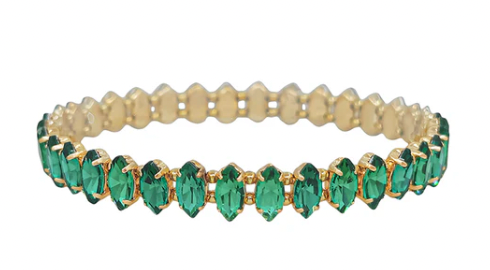 Marque Crystal and Gold Stretch Bracelet