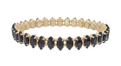 Marque Crystal and Gold Stretch Bracelet