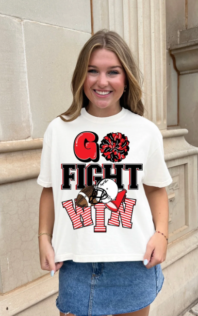 Go Fight Win Short Sleeve Comfort Colors Tee