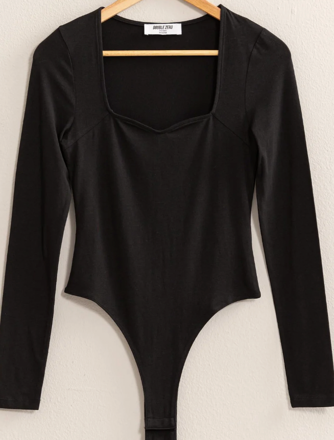 MILLIE LONG SLEEVE SWEETHEART NECK BODYSUIT