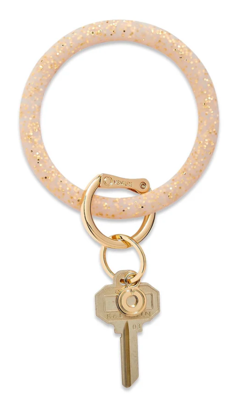 Silicone Big O® Key Ring - Gold Rush Confetti