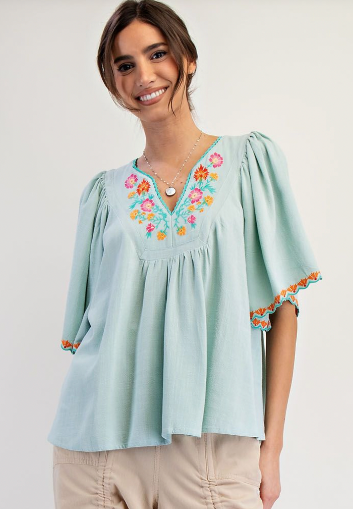 Patti Embroidered Top