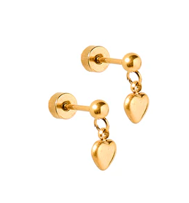 Screwback Stud - Millie - Heart