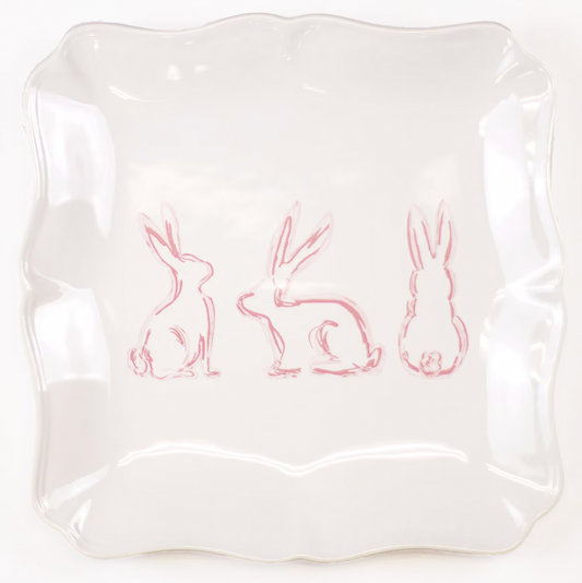 Lily Belle Bunny Square Platter