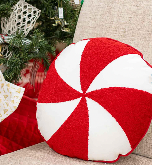 Peppermint Pillow in Red