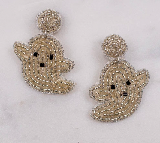 Spooky Ghost Beaded Earrings