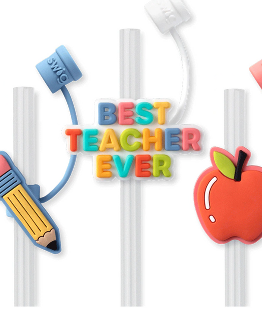 Teacher Life Straw Topper Set