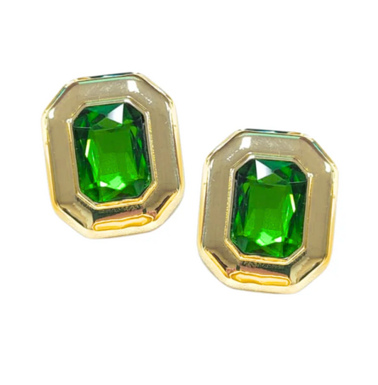 Green Jeweled Studs