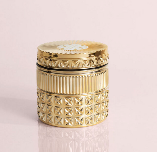 Exotic Blossom & Basil Gilded Faceted Jar, 11 oz