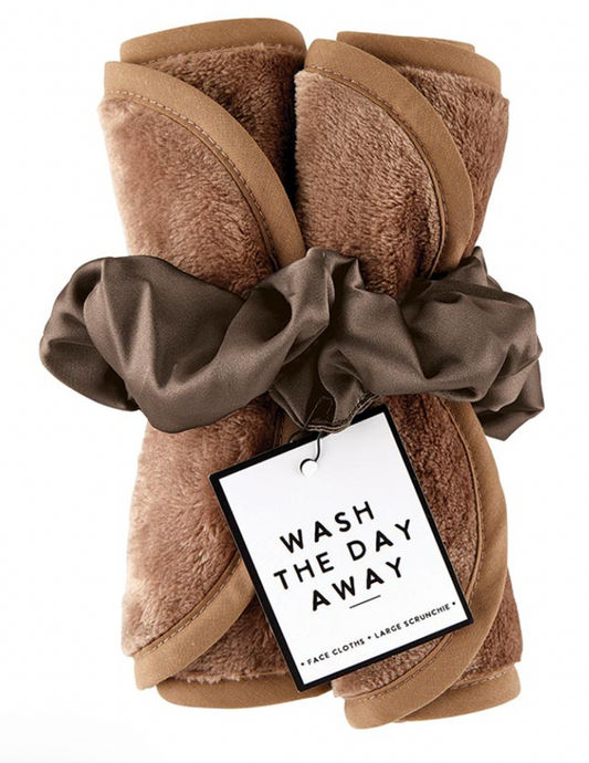 Face Cloth + Scrunchie Set - Mocha