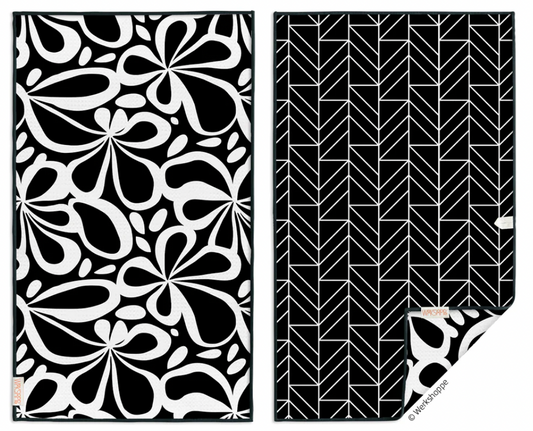 Mod Floral Tile Microfiber Towel
