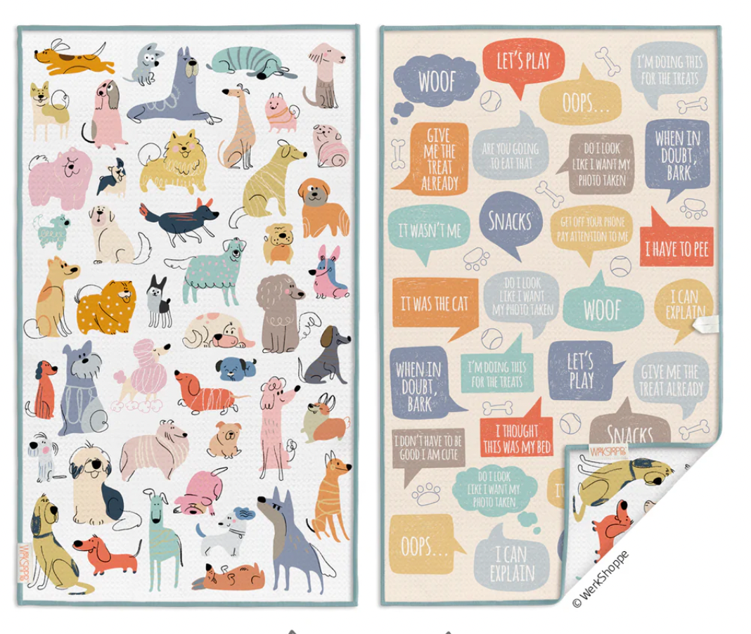 If Dogs Could Talk Microfiber Kitchen Towel