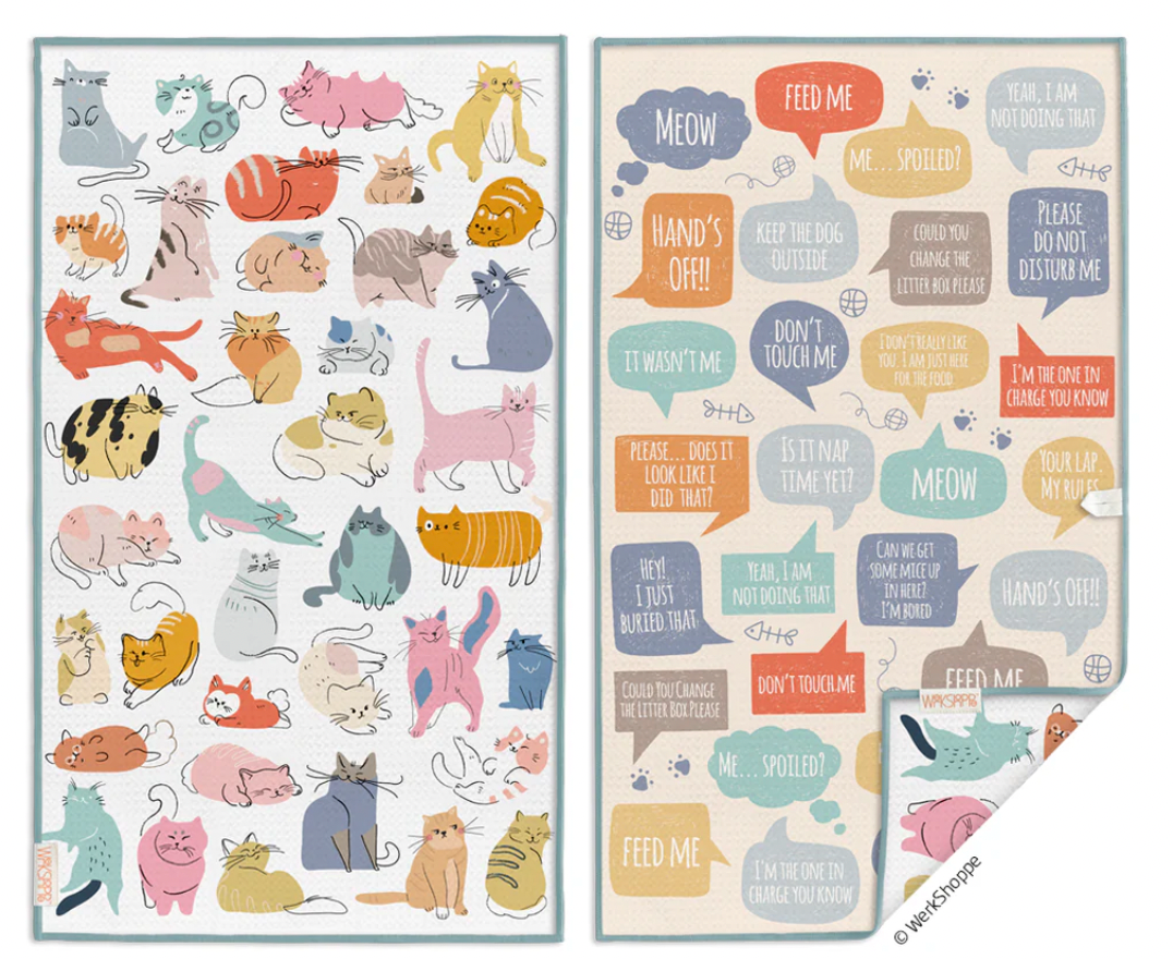 If Cats Could Talk Microfiber Kitchen Towel
