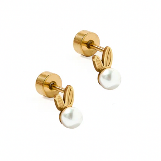 Screwback Stud Earrings - Heidi Pearl Bunny