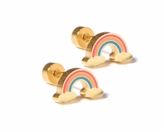 Screwback Stud Earrings - Rainbow Days