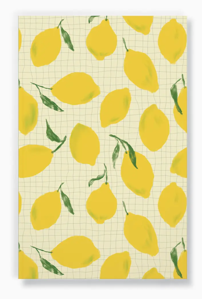 Lemon Grid Classic Layflat Notebook