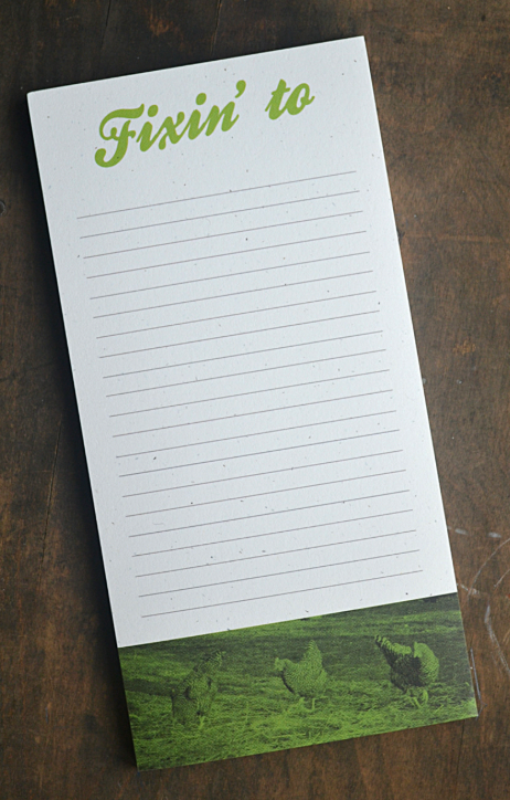 Fixin' To Green Notepad
