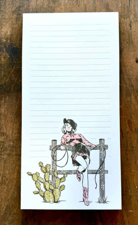 Cowgirl Notepad