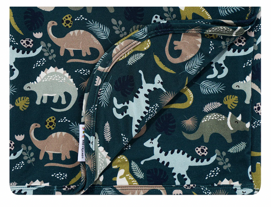 Prehistoric Friends Dinosaur Luxury Bamboo Blanket