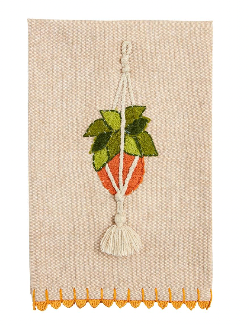 Hanging Planter Emb Towel