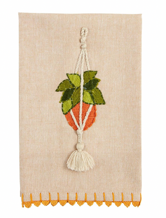 Hanging Planter Emb Towel