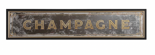 Plastic & MDF Framed Wall Décor with Antique Mirror "Champagne"