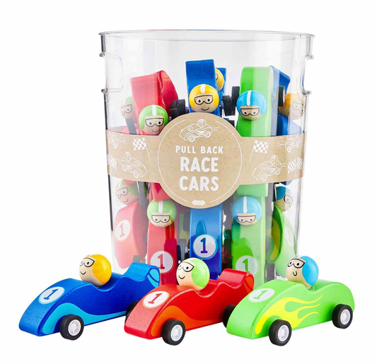 Pull-Back Wood Race Cars