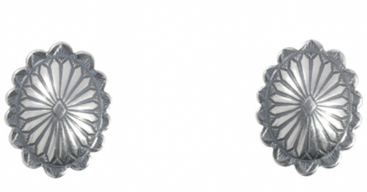Sterling Petite Navajo Traditional Concho Earrings 0107