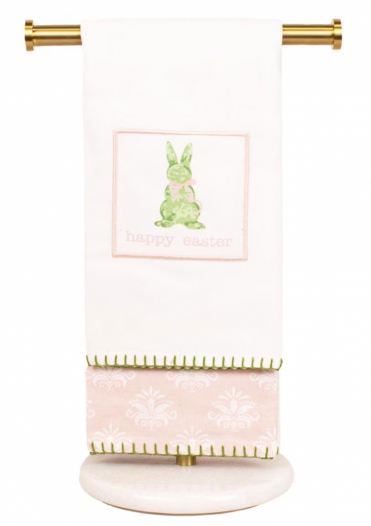 Kiara Boxwood Bunny Hand Towels, Set of 2