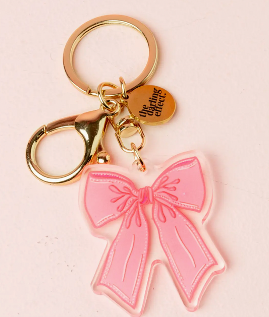 Acrylic Keychain-Bow Pink