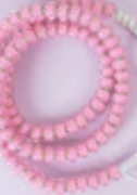 4-in-1 Beaded Charging Cable - Fuchsia & White