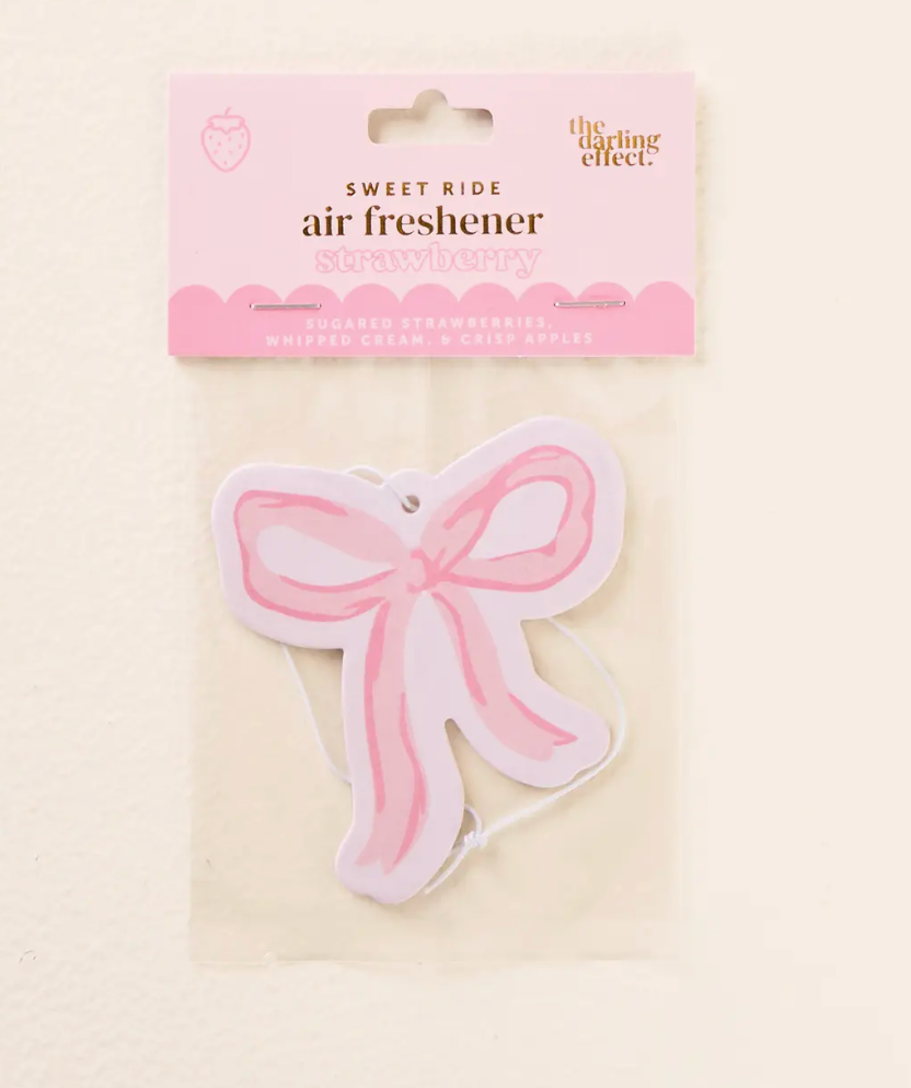 Sweet Ride Car Air Freshener-Bow Pink