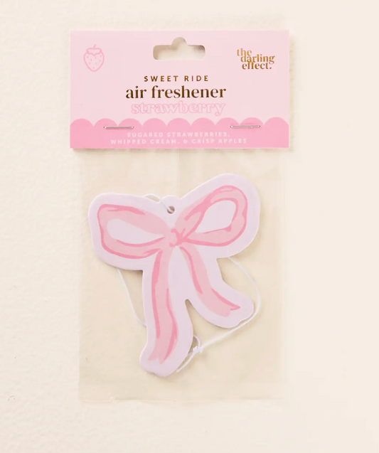 Sweet Ride Car Air Freshener-Bow Pink