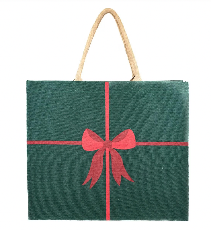 Christmas Bow Carryall Tote