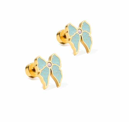 Screwback Stud Earrings - Finley Bow