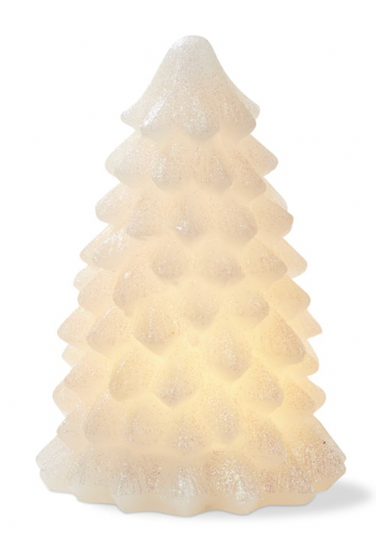 SNOWY PINE TREE LED CANDLE SMALL