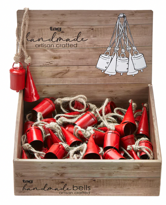 Mini Sleigh Hanging Bell Assortment Red