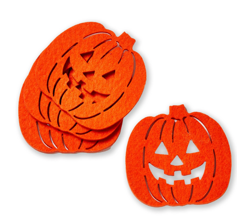 Jack-O-Lantern Coaster Set Of 4