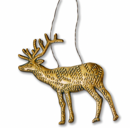 STAG STAMPED METAL ORNAMENT
