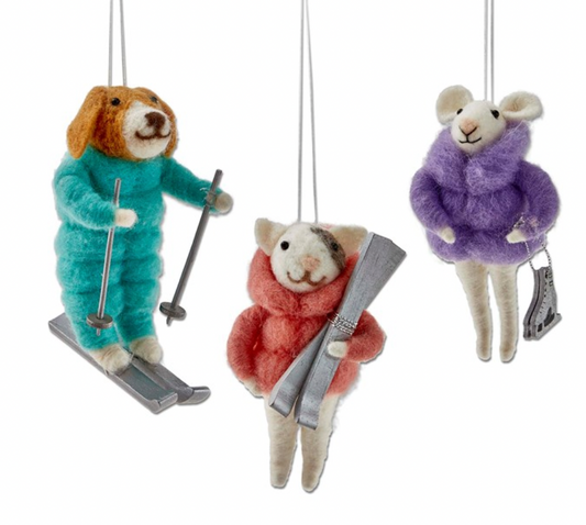 WINTER SPORTS CRITTER ORNAMENT ASSORTMENT