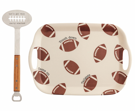 Football Tray & Spatula Set