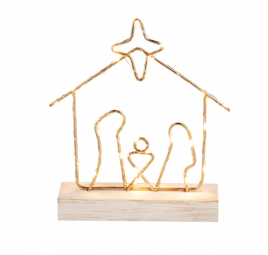 Light-Up Wire Nativity Sitter