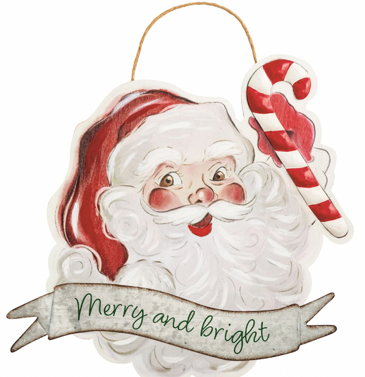 Vintage Santa Door Hanger