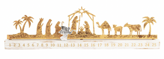 Gold Nativity Countdown Calendar
